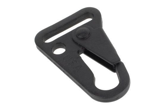 Ferro Concepts Steel Sling Hook 1" - Black features a quick spring loaded gate